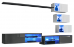 Sekcija ASM Switch XXIV, balta sp./grafito sp., 250 cm x 40 cm x 150 cm