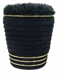 Pufas Kayoom Doric 335 76SMS-BLK, aukso sp./juoda sp., 42 cm x 42 cm x 50 cm
