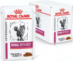 &Scaron;lapias kačių maistas Royal Canin Renal R21821K, jautiena, 0.085 kg x 12 vnt.