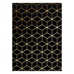 Kilimas vidaus Hakano Mosse Hexagon 2, aukso sp./juoda sp., 170 cm x 120 cm