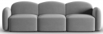 Sofa Micadoni Home Blair, &scaron;viesiai pilka/la&scaron;i&scaron;inė, 272 x 87 cm x 80 cm