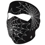 Motociklininko po&scaron;almis Zanheadgear Spiderweb Glow, balta sp./juoda sp.