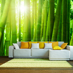 Fototapetas Artgeist Sun And Bamboo XXLFTNT1012SAM, 231 cm x 231 cm