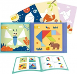 Magnetinis žaidimas, gyvūnai Tooky Toy Tangram, įvairių spalvų, 18 vnt.