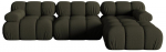 Modulinė sofa Micadoni Bellis 3D, žalia sp., de&scaron;ininė, 282 x 155 cm x 64 cm
