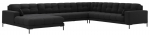 Kampinė sofa Micadoni Mamaia Structured, tamsiai pilka sp., de&scaron;ininė, 327 x 256 cm x 75 cm