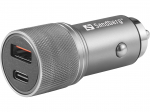 Automobilinio įkroviklio rinkinys Samsung 441-50 Car Charger, USB Type C/QC 3.0, pilka sp.