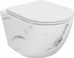 Unitazas, pakabinamas Mexen Lena Rimless, su dangčiu, 360 mm x 480 mm