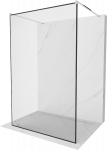 Du&scaron;o sienelė Mexen Kioto Walk-in, 160 cm x 200 cm, juoda sp./chromo sp./grūdintas