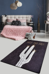 Kiliminis takas Conceptum Hypnose Wild and Djt, baltas/juodas, 300 cm x 80 cm