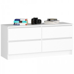 Komoda Akord Furniture Factory K120, balta sp., 55 cm x 120 cm x 40 cm