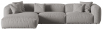 Modulinė sofa Micadoni Martina, &scaron;viesiai pilka sp., kairinė, 332 x 176 cm x 75 cm