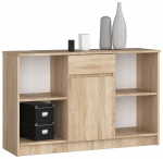 Komoda Akord Furniture Factory B17, ąžuolo sp., 77 cm x 40 cm x 120 cm