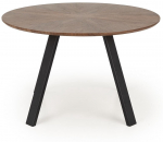 Valgomojo stalas Danilo, juoda sp./rie&scaron;uto sp., 120 cm x 120 cm x 74 cm