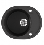 Virtuvinė plautuvė Laveo Dafne SBD_783T, Black, granitas, 58 cm x 47 cm x 19 cm, juoda sp.