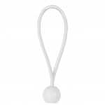 Tvirtinimo guma su rutuliuku Bradas Bungee Ball, 15 cm, guma, balta, 25 vnt.