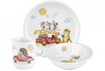 Indų komplektas Seltmann Cat & Mouse, 1 m., keramika, balta/įvairių spalvų