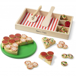 Žaisliniai virtuvės reikmenys, picos rinkinys Melissa & Doug Party, įvairių spalvų