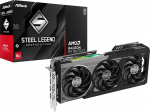 Vaizdo plok&scaron;tė ASRock Radeon RX 9070 XT Steel Legend Dark, 16 GB, GDDR6