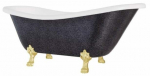 Vonia, laisvai pastatoma Besco Otylia Glam, 160 cm x 77 cm x 68.5 cm, ovalas, aukso sp./grafito sp.