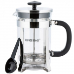 Kavinukas French Press King Hoff 4838, 0.8 l, skaidri sp./sidabro sp.