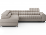 Kampinė sofa Kanedo, tamsaus smėlio spalva, kairinė, 204 x 269 cm x 86 cm