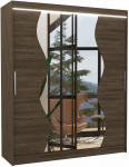 Spinta ADRK Medison, choco, 58 cm x 180 cm x 215 cm, su veidrodžiu
