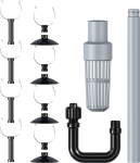 I&scaron;orinio filtro jungčių rinkinys akvariumams Tetra EX Plus series Intake EX500/700/1000, juoda sp./pilka sp.