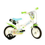 Vaiki&scaron;kas dviratukas su papildomais ratukais, vaikų Dino Bikes Bluey Bluey 612L-BL, mėlyna sp./žalia sp., 12"