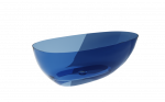 Vonia, laisvai pastatoma Besco Xara Blue Wave, 160 cm x 75 cm x 55 cm, mėlyna/chromo