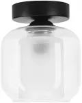 &Scaron;viestuvas lubų Candellux Lighting Estima 31-58058, E27, 1 x 40 W, skaidri sp. / juoda sp.