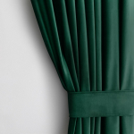 Prekė su pažeista pakuote. Naktinė užuolaida Restilo Velvet, žalia sp., 140 cm x 270 cm