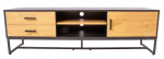 TV staliukas Home4you Amsterdam 45031, ąžuolo sp./juoda sp., 160 cm x 40 cm x 50 cm