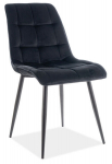 Valgomojo kėdė Chic Matt Velvet, juoda sp., 50 cm x 43 cm x 88 cm