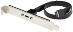 Laidas InLine Frontpanel 33446G USB Type-C, USB 3.1, 0.3 m, juoda sp.