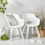 Lauko kėdžių rinkinys Keter Allibert Akola Set of 2 seats 422806, balta sp., 56.7 cm x 55.2 cm x 80.1 cm