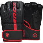 MMA pir&scaron;tinės RDX Grappling F6 Matte GGR-F6MR-L, juoda/raudona, L