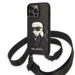 Telefono dėklas Karl Lagerfeld KLHCP14LSTKMK, juoda sp., Apple