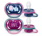 Čiulptukas Philips Avent Ultra Air Deco, 18 mėn., violetinė sp.
