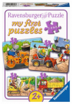 Dėlionė Ravensburger My First Puzzles Animals on construction site 4in1, 20 vnt., įvairių spalvų