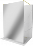Du&scaron;o sienelė Mexen Kioto Walk-in, 130 cm x 200 cm, brushed gold/grūdintas
