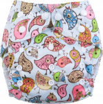 Daugkartinės sauskelnės Simed Birds, 39 cm x 17.9 cm, 3-15 kg