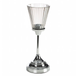 Žvakidė Elani 03, stiklas/metalas, &Oslash; 12 cm, 31 cm, sidabro sp.