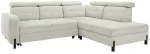 Kampinė sofa - lova Maxim L, smėlio sp., de&scaron;ininė, 231 x 280 cm x 107 cm