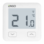 Programuojamas &scaron;ildymo termostatas Engo Controls E10-W, tvirtinamas prie sienos, balta, 8.6 cm, 5 - 45 &deg;C