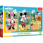 Dėlionė 3in1 Trefl Disney Mouse On Holiday, 18 cm x 27.5 cm, 150 vnt., įvairių spalvų