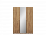 Spinta ADRK Alera III, juoda sp./artisan oak, 58 cm x 148 cm x 204 cm, su veidrodžiu