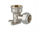 Tvirtinama užveržiama alkūnė TDM Brass 1080, 90 &deg;, 16mm x 1/2", žalvaris/nikelis
