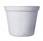 Gėlių vazonas Uniplastex Classic UDC14, plastikinis, &Oslash; 14 cm, balta sp.