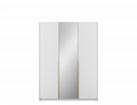 Spinta ADRK Alera III, aukso sp./balta sp., 58 cm x 148 cm x 204 cm, su veidrodžiu